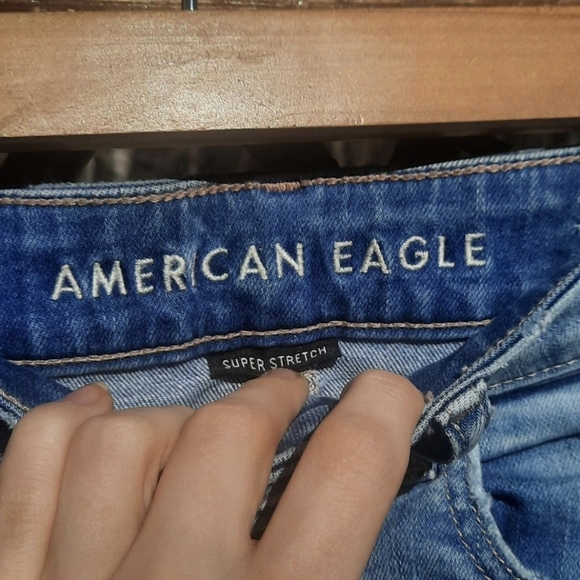 🌟3/50 Distressed Blue Denim Shorts - Picture 3 of 5